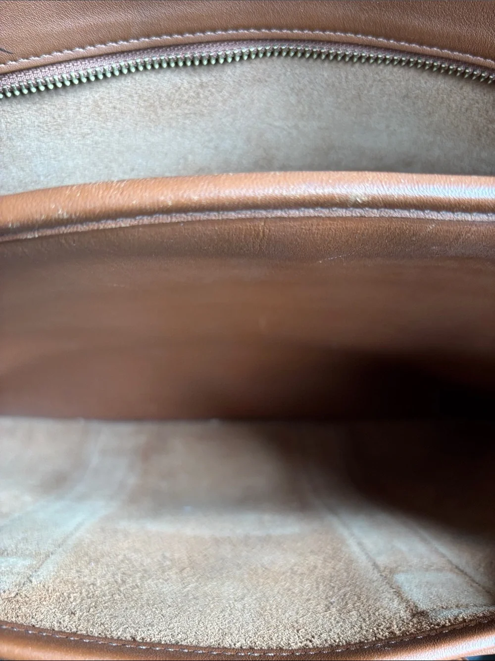 Coach Cognac Leather Briefcase with Shoulder Strap